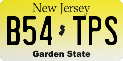 NJ license plate B54TPS