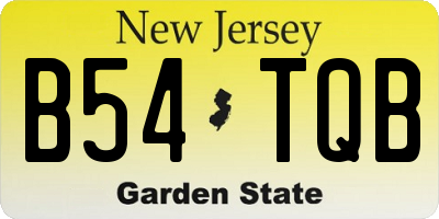 NJ license plate B54TQB