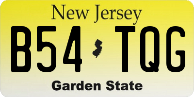 NJ license plate B54TQG