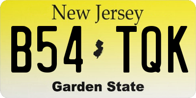 NJ license plate B54TQK
