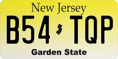 NJ license plate B54TQP