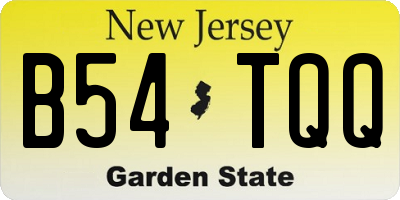 NJ license plate B54TQQ