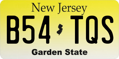 NJ license plate B54TQS