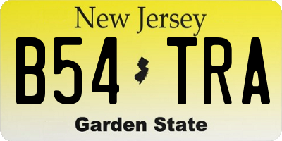 NJ license plate B54TRA