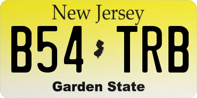 NJ license plate B54TRB
