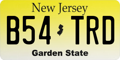 NJ license plate B54TRD
