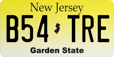 NJ license plate B54TRE
