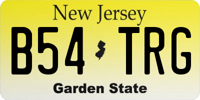NJ license plate B54TRG