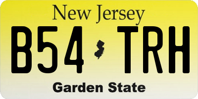 NJ license plate B54TRH