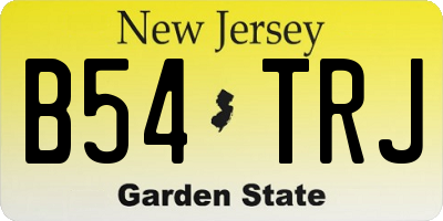 NJ license plate B54TRJ
