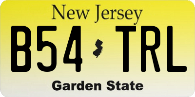 NJ license plate B54TRL