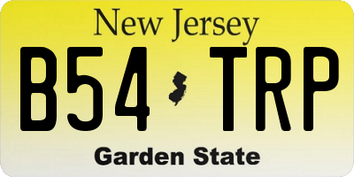 NJ license plate B54TRP