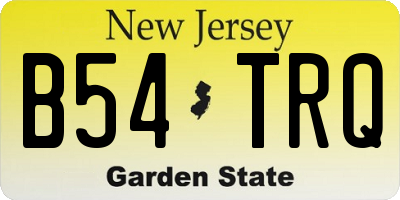 NJ license plate B54TRQ