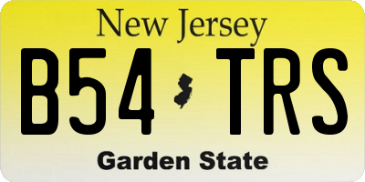 NJ license plate B54TRS