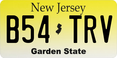 NJ license plate B54TRV