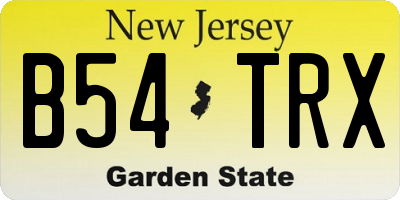 NJ license plate B54TRX