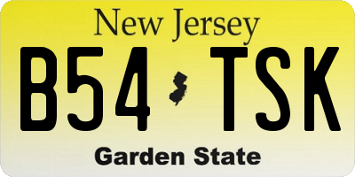 NJ license plate B54TSK