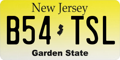NJ license plate B54TSL