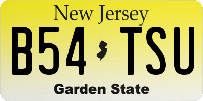 NJ license plate B54TSU