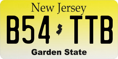 NJ license plate B54TTB