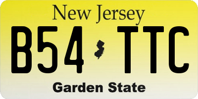 NJ license plate B54TTC