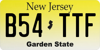 NJ license plate B54TTF