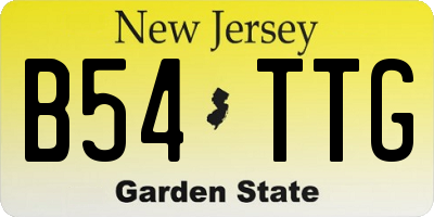 NJ license plate B54TTG