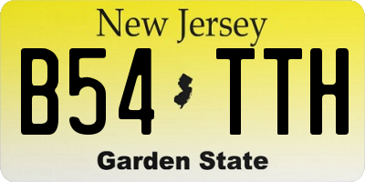NJ license plate B54TTH