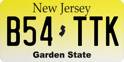 NJ license plate B54TTK