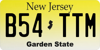 NJ license plate B54TTM