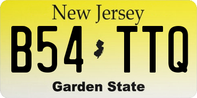 NJ license plate B54TTQ