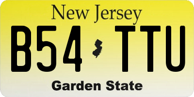 NJ license plate B54TTU