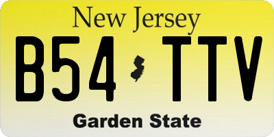 NJ license plate B54TTV