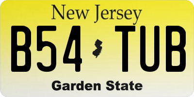 NJ license plate B54TUB