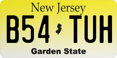 NJ license plate B54TUH