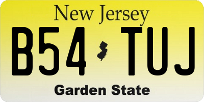 NJ license plate B54TUJ