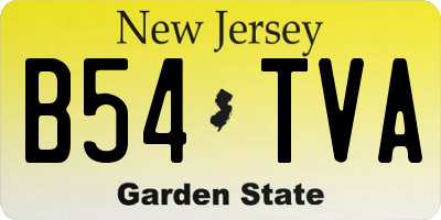 NJ license plate B54TVA