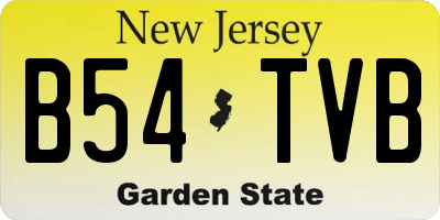 NJ license plate B54TVB