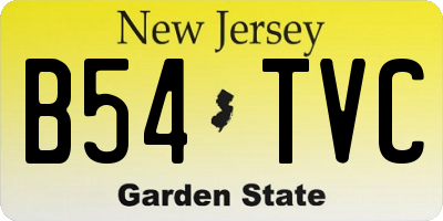 NJ license plate B54TVC