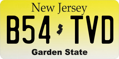 NJ license plate B54TVD