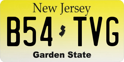 NJ license plate B54TVG