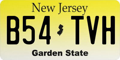 NJ license plate B54TVH