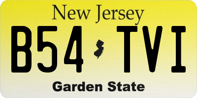 NJ license plate B54TVI