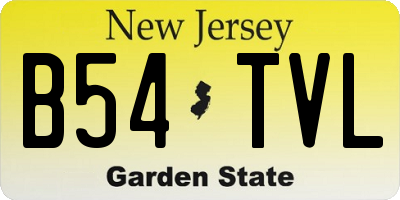 NJ license plate B54TVL