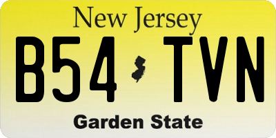NJ license plate B54TVN