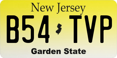 NJ license plate B54TVP