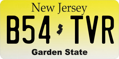 NJ license plate B54TVR