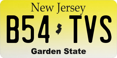NJ license plate B54TVS