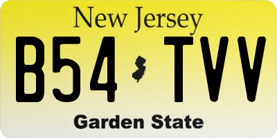 NJ license plate B54TVV