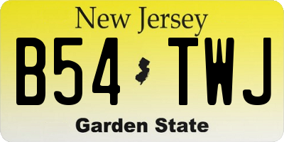 NJ license plate B54TWJ